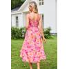 imageGRACE KARIN Womens 2024 Summer Floral Boho Dress Square Neck Strapped Swing A Line Beach Long Maxi DressPink Yellow