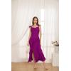 imageGRACE KARIN Womens Cowl Neck Sleeveless Ruffled Fishtail Dress High Slit Bodycon Cocktail Party Maxi DressRose Purple