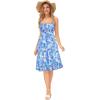 imageGRACE KARIN Womens Spaghetti Strap Floral Dress Ruffle Hem Pleated Casual Summer Dress Boho Flowy Midi Beach DressBlue Floral 3