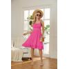 imageGRACE KARIN Womens Spaghetti Strap Floral Dress Ruffle Hem Pleated Casual Summer Dress Boho Flowy Midi Beach DressRose Red
