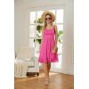 imageGRACE KARIN Womens Spaghetti Strap Floral Dress Ruffle Hem Pleated Casual Summer Dress Boho Flowy Midi Beach DressRose Red