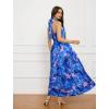 imageGRACE KARIN Womens Summer Dresses 2024 Halter Neck Sleeveless Smocked Backless Cut Out Floral Flowy A Line Maxi DressBlue Pink