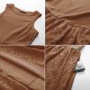 imageGRACE KARIN Womens Summer Sleeveless Tank Dress A Line Midi Dress Cotton Crewneck Casual Holiday Dress with PocketsBrown
