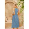 imageGRACE KARIN Womens Summer Sleeveless Tank Dress A Line Midi Dress Cotton Crewneck Casual Holiday Dress with PocketsHaze Blue