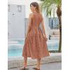 imageGRACE KARIN Womens Summer Sleeveless Tank Dress A Line Midi Dress Cotton Crewneck Casual Holiday Dress with PocketsPink