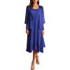 imageGRACE KARIN Women Dresses for Party Formal 2024 Mother of The Bride Dress Wedding Guest Dress with Sequin Jacket LongRoyal Blue
