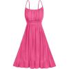 imageGRACE KARIN Womens Spaghetti Strap Floral Dress Ruffle Hem Pleated Casual Summer Dress Boho Flowy Midi Beach DressRose Red
