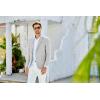 imageGRACE KARIN Casual Blazer for Men Slim Fit Mens Suit Jacket Lightweight Sport Coat Two ButtonLight Grey