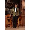imageGRACE KARIN Mens Shiny Sequin Blazer One Button Suit Jacket Shawl Lapel Tuxedo Party Dinner PromGold