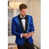 imageGRACE KARIN Mens Shiny Sequin Blazer One Button Suit Jacket Shawl Lapel Tuxedo Party Dinner PromRoyal Blue