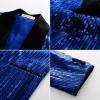 imageGRACE KARIN Mens Shiny Sequin Blazer One Button Suit Jacket Shawl Lapel Tuxedo Party Dinner PromRoyal Blue