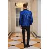 imageGRACE KARIN Mens Shiny Sequin Blazer One Button Suit Jacket Shawl Lapel Tuxedo Party Dinner PromRoyal Blue