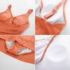 imageGRACE KARIN Swim Dress One Piece Swimsuit Women Tummy Control Bathing Suit Tie Knot V Neck Swimdress SwimwearOrange