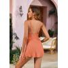 imageGRACE KARIN Swim Dress One Piece Swimsuit Women Tummy Control Bathing Suit Tie Knot V Neck Swimdress SwimwearOrange