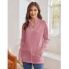 imageGRACE KARIN Womens Long Sleeve Zip Up Knit Cardigan with Pockets Stand Collar Full Zip Sweater Coat LightweightPink