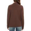 imageGRACE KARIN Womens Open Front Sweater Blazer Lapel Cardigan Sweater Long Sleeve Knitted Blazer Jackets with PocketsChocolate