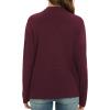 imageGRACE KARIN Womens Open Front Sweater Blazer Lapel Cardigan Sweater Long Sleeve Knitted Blazer Jackets with PocketsDark Purple