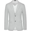 imageGRACE KARIN Casual Blazer for Men Slim Fit Mens Suit Jacket Lightweight Sport Coat Two ButtonLight Grey
