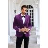 imageGRACE KARIN Mens Velvet Blazer Two Button Slim Fit Suit Jacket Sports Coats for Men Prom Wedding Dinner PartyPurple