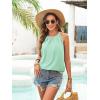 imageGRACE KARIN Sequin Halter Tops for Women Sleeveless Dressy Sparkle Tank Camisole Tops Party Club Cocktail Vest ShirtLake Green