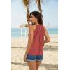 imageGRACE KARIN Sequin Halter Tops for Women Sleeveless Dressy Sparkle Tank Camisole Tops Party Club Cocktail Vest ShirtOrange Red