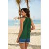 imageGRACE KARIN Sequin Halter Tops for Women Sleeveless Dressy Sparkle Tank Camisole Tops Party Club Cocktail Vest ShirtPure Green