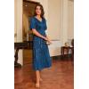 imageGRACE KARIN Womens Sequin V Neck Ruffle Sleeve Empire Waist Sparkly Glitter A Line Cocktail Formal DressesPeacock Blue
