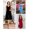 imageGRACE KARIN Womens Sleeveless Wrap VNeck Aline Bridesmaid Cocktail Party DressBlack Blue