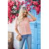 imageGRACE KARIN Womens Summer Short Sleeve Cropped Cardigan Sweaters Crochet Knit Shrug Open Front VNeck Button up TopsLight Pink
