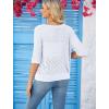 imageGRACE KARIN Womens Summer Short Sleeve Cropped Cardigan Sweaters Crochet Knit Shrug Open Front VNeck Button up TopsLight White