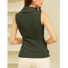 imageGRACE KARIN Womens Wrap V Neck Casual Work Tops Sleeveless Office Dressy Summer Blouse Top Asymmetrical Elegant ShirtsArmy Green
