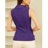 imageGRACE KARIN Womens Wrap V Neck Casual Work Tops Sleeveless Office Dressy Summer Blouse Top Asymmetrical Elegant ShirtsPurple
