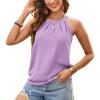 imageGRACE KARIN Sequin Halter Tops for Women Sleeveless Dressy Sparkle Tank Camisole Tops Party Club Cocktail Vest ShirtLilac