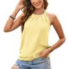 imageGRACE KARIN Sequin Halter Tops for Women Sleeveless Dressy Sparkle Tank Camisole Tops Party Club Cocktail Vest ShirtYellow