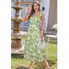 imageGRACE KARIN 2025 Womens Summer Floral Print Dress Sleeveless Casual Flowy Sundress A Line Ruffle Wedding Guest OutfitGreen Floral