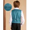 imageGRACE KARIN Boys Formal Suit Vest 4 Button 2 Piece Tuxedo Dress Vest with Bow Tie 512YGreen