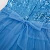 imageGRACE KARIN Girls Halter Neck Sequin Dress Sparkly Formal Party Prom Pageant Graduation Tulle Dresses Size 512Blue