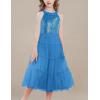 imageGRACE KARIN Girls Halter Neck Sequin Dress Sparkly Formal Party Prom Pageant Graduation Tulle Dresses Size 512Blue