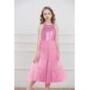 imageGRACE KARIN Girls Halter Neck Sequin Dress Sparkly Formal Party Prom Pageant Graduation Tulle Dresses Size 512Pink