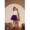 imageGRACE KARIN Girls Sequin Skirt Girls Fashion Party Three Layer Ruffle Skirt 514YDark Purple