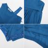 imageGRACE KARIN Girls Summer Dress One Shoulder Party Formal Birthday Midi Dress 512YBlue