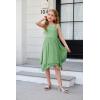 imageGRACE KARIN Girls Summer Dress One Shoulder Party Formal Birthday Midi Dress 512YGrass Green