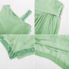 imageGRACE KARIN Girls Summer Dress One Shoulder Party Formal Birthday Midi Dress 512YGrass Green