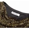 imageGRACE KARIN Women 2024 Summer Sequin Top Cowl Neck Batwing Sleeve Ruched Sparkly Glitter Party BlouseGold Black