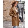 imageGRACE KARIN Womens 2024 Fashion Open Front Long Cardigan Sweaters Long Sleeve Lapel knit Sweater Jacket with PocketsBrown