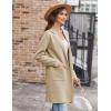 imageGRACE KARIN Womens 2024 Fashion Open Front Long Cardigan Sweaters Long Sleeve Lapel knit Sweater Jacket with PocketsLight Apricot