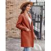 imageGRACE KARIN Womens 2024 Fashion Open Front Long Cardigan Sweaters Long Sleeve Lapel knit Sweater Jacket with PocketsOrange Red