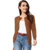 imageGRACE KARIN Womens Classic Long Sleeve Knit Cardigan Sweaters Casual Open Front Button Down Cardigan S3XLBrown