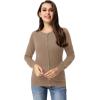 imageGRACE KARIN Womens Classic Long Sleeve Knit Cardigan Sweaters Casual Open Front Button Down Cardigan S3XLCamel
