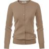 imageGRACE KARIN Womens Classic Long Sleeve Knit Cardigan Sweaters Casual Open Front Button Down Cardigan S3XLCamel